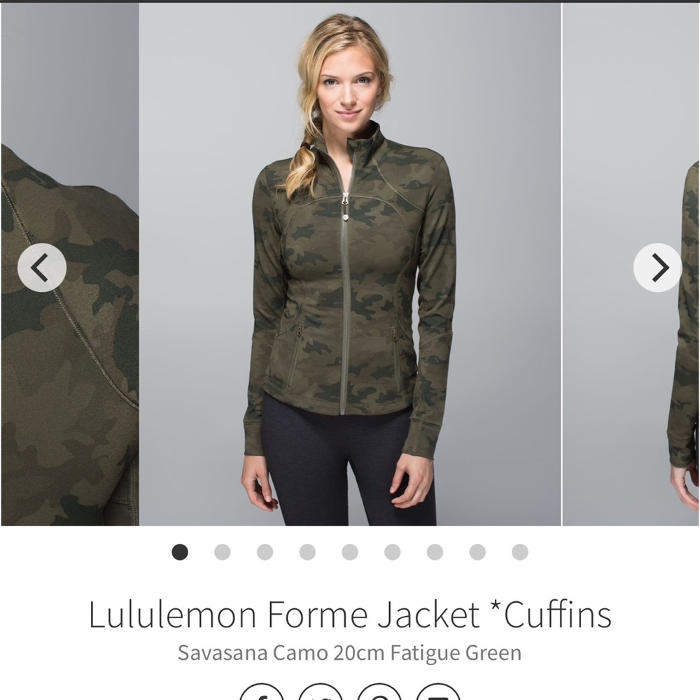 Lululemon forme jacket savasana camo